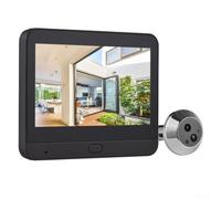 Shophubio Sonnette vidéo 2,4 G pour appartement, caméra judas de porte avec écran de 4,3", pour visionneuse de porte sans fil compatible avec portière HD (SKU)