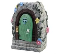 Shophubio Statue de jardin solaire en résine résistante au gel pour décoration sur le thème des contes de fées, 11 x 7 x 15 cm