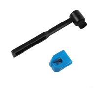 Shophubio Stylet de rechange AT-VMN95E pour Audio-Technica AT-LP120X, compatible avec les cartouches de la série VM95, aiguille de lecteur de disque vinyle avec brosse de nettoyage (bleu)