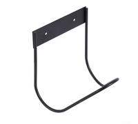 Shophubio Support de tuyau d'arrosage en acier inoxydable - Support mural robuste avec 1 crochet, support antirouille pour eau/gaz/tuyau hydraulique, tuyau d'extérieur (A noir)