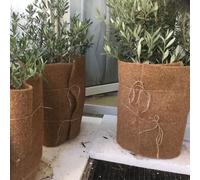 Shophubio Tapis en fibre de coco naturelle pour protection contre le gel, rouleau de paillis antidérapant pour plantes de jardin, arbres et parterres de fleurs, marron (100 cm)