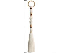 Shophubio Tapisserie murale nordique tissée à la main - Art mural minimaliste texturé avec pompons élégants pour salon, chambre à coucher et balcon, polyester et (B)