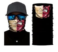 ShopINess Cache-Cou Foulard Multifonctions Unisexe pour Fêtes Halloween Carnaval Sport et Activités de Plein Air Anger