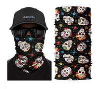 ShopINess Cache-Cou Foulard Multifonctions Unisexe pour le Sport- Mini Crâne (Mini Crânes Mexicains)