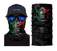 ShopINess Cache-Cou Multifonction Unisexe - Foulard Sport Extérieur Tête de Mort Crâne Mexique pour Moto Vélo Ski Randonnée