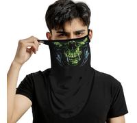 ShopINess Cache-Cou Tête de Mort avec Oreillettes Unisexe - Bandana Moto et Tour de Cou Motard, Masque Crâne Halloween, Ski, Snowboard, Cyclisme et Sports Outdoor (Predator)
