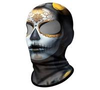 ShopINess Cagoule Deux Trous 3D Tête de Mort pour Femmes pour Moto, Sport, Fêtes, Halloween et Carnaval Crâne (Standard, Lady Karma, Taille unique)