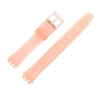 Shopkdo Bracelet de Montre 12mm Orangé Alternatif Adaptable pour Montre Swatch P38 Ladies