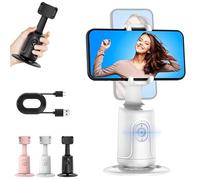 Shoplyhube/hassignment Trépied Intelligent pour téléphone avec Reconnaissance faciale par IA, Perche à Selfie rotative à 360°, Suivi Automatique du Visage, télécommande et contrôle gestuel