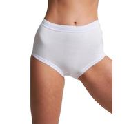 ShopMCR Lot de 3 slips pour femme taille haute en coton - Maxi Mama - Slips taille haute pour femme - Confort quotidien - Slips élastiques pour filles, blanc, 38-40