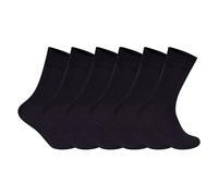 ShopMCR Lot de 6 paires de chaussettes pour femme diabétique - Chaussettes en coton non élastique pour pieds enflés, œdème, grossesse, pieds sensibles - Taille 37-42, Noir , 4-8