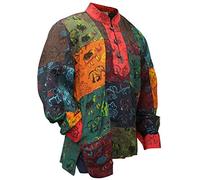 SHOPOHOLIC FASHION Chemise d'été colorée pour Homme Style Hippie - Multicolore - Medium