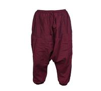 SHOPOHOLIC FASHION Enfants Hippie Harem en Vrac Boho Pantalon Hippie Vif Enfants Rétro Confortable Pantalon - uni Marron, XXX-Large