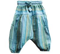 SHOPOHOLIC FASHION Enfants Hippie Harem en Vrac Boho Pantalon Hippie Vif Enfants Rétro Confortable Pantalon - Turquoise, 3X-Large