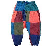 SHOPOHOLIC FASHION Enfants Hippie Harem en Vrac Boho Pantalon Hippie Vif Enfants Rétro Confortable Pantalon - Uni Patch, Small