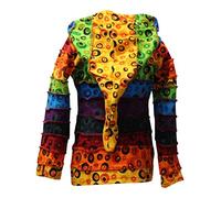 SHOPOHOLIC FASHION Enfants Lutin Vif Hippie à Rayures Capuche Hippie Boho Enfants Veste Pull - Bulle, Small