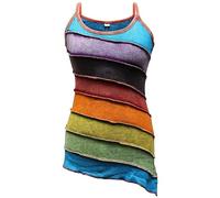 SHOPOHOLIC FASHION Femme DÉLAVÉ Rayures Arc en Ciel Hippie Boho débardeur - Arc en Ciel, Arc en Ciel, Medium