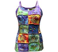 SHOPOHOLIC FASHION Femme Traditionnel Symboles àécussons Hippie débardeur - Traditionnel Mix, Small