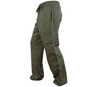 SHOPOHOLIC FASHION Homme Poche latérale léger Coton bohème Hippie Pantalon - Vert, X-Large