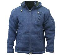 SHOPOHOLIC FASHION hommes détachable capuche HIPPIE veste - Bleu, Medium