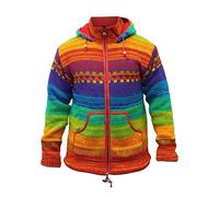 SHOPOHOLIC FASHION Hommes Haut Col Arc-en-Ciel Veste Hiver - Multicolore, XL