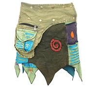 Shopoholic Fashion Jupe d'été hippie en coton délavé pour femme, Vert turquoise, Taille Unique