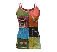 SHOPOHOLIC FASHION Multicolores Style Hippie Festival Femmes Hauts/Gilet, Coton Pur T-Shirt, Boho, Cool - Orange Mix, Orange Mix, M