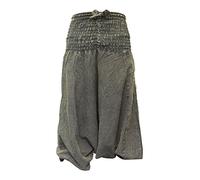 SHOPOHOLIC FASHION Sarouel Hippie Délavé pour Femme, (Taille Unique, Noir)