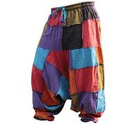 SHOPOHOLIC FASHION Unisexe Hippie doublé Hippie Pantalon Sarouel - Patch, Small