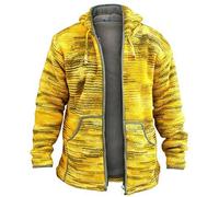SHOPOHOLIC FASHION Veste Polaire Hippie en Laine Tie Dye pour Homme - Grün Mix, L