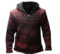 SHOPOHOLIC FASHION Veste Polaire Hippie en Laine Tie Dye pour Homme - Kastanienbraun, XL