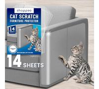Shoppeo Protection Canape Chat Anti Griffe | Anti Griffe Chat Canapé Autocollant | 14 Pièces | No Pins | Protection Canapé Chat | Griffoir Chat Canapé | Protège Canapé | Accessoire Chat Interieur