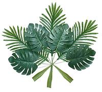 ShoppeWatch Branches Feuilles de Palmier Artificielle (20 pièces) | Monstera Artificielles Deco Maison | Fausse Plante Deco Hawaienne Tropicale Jungle | Plante Verte Artificielle Decoration Maison A49