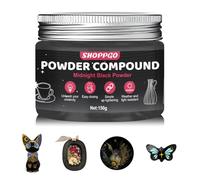 SHOPPGO Colorant Beton, Poudre de Coulée, Utilisé pour Composé de Moulage en Relief, Plâtre, Béton, Très Opaque, Résistant À la Lumière, Pigment D'oxyde de Couleur Noir, 150g
