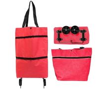 Shopping Bag Wheels - Sacs d'épicerie portables de voyage | c0llapsible Shopping Trolley Bags | 2 en 1 grande capacité Portable | Shopping Reusable Bag With Wheels For Shopping Daily