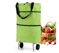 Shopping Bag with Wheels | 2 in 1 Foldable Waterproof Oxford Grocery Cart