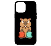 Shopping Capybara Cartoon Funny Water Pig avec Sacs Coque pour iPhone 12 Pro Max