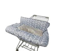 Shopping Cart Covers for Baby with Pillow, Seat positioner Cotton High Chair Cover, Machine Washable for Infant, Toddler, Boy or Girl (Square)