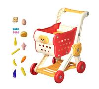 Shopping Cart - Grocery Food Play Set | Interactive Vegetable Fruit Educational Toys | Kitchen Accessories For Preschool Learning Activities Boys Girls Family Fun Role-Playing Kids Game Walking