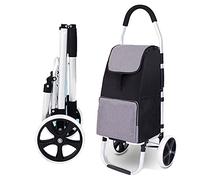 SHOPPING TROLLEY Caddie de Courses Pliable 2 Grandes Roues Chariot Silencieux Cabas à Roues Amovible Poids léger Grande capacité 40L À Toute épreuve 50Kg Âgé Supermarché Voyager Pique-Nique