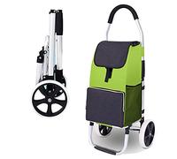 SHOPPING TROLLEY Caddie de Courses Pliable 2 Grandes Roues Chariot Silencieux Cabas à Roues Amovible Poids léger Grande capacité 40L À Toute épreuve 50Kg Âgé Supermarché Voyager Pique-Nique