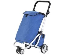 Shoppingcruiser | Shopping Chariot Trolley Chariot de magasinage 72 litres | Sac de refroidissement | Bleu