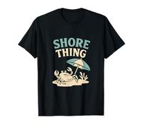 Shore Thing Coastal Crab Art en Sable et écume de mer T-Shirt