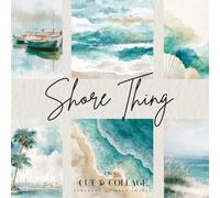 Shore Thing Cut & Collage: Minimalist Coastal Pastel Watercolor Ephemera Paper Collection for Scrapbooking, Journaling, and Creative Projects