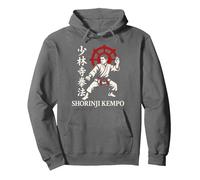 Shorinji Kempo Arts Martiaux Japonais Kanji Dojo Training Gi Sweat à Capuche, Unisexe pour Adultes, Asphalte, M