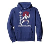 Shorinji Kempo Arts Martiaux Japonais Kanji Dojo Training Gi Sweat à Capuche, Unisexe pour Adultes, Bleu Marine, M