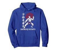 Shorinji Kempo Arts Martiaux Japonais Kanji Dojo Training Gi Sweat à Capuche, Unisexe pour Adultes, Bleu Royal, L