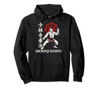Shorinji Kempo Arts Martiaux Japonais Kanji Dojo Training Gi Sweat à Capuche, Unisexe pour Adultes, Noir, XXL