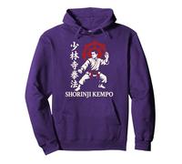 Shorinji Kempo Arts Martiaux Japonais Kanji Dojo Training Gi Sweat à Capuche, Unisexe pour Adultes, Violet, S