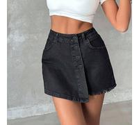 Short 100% coton avec bouton et jupe à bord brut 36,38,40,34Jean